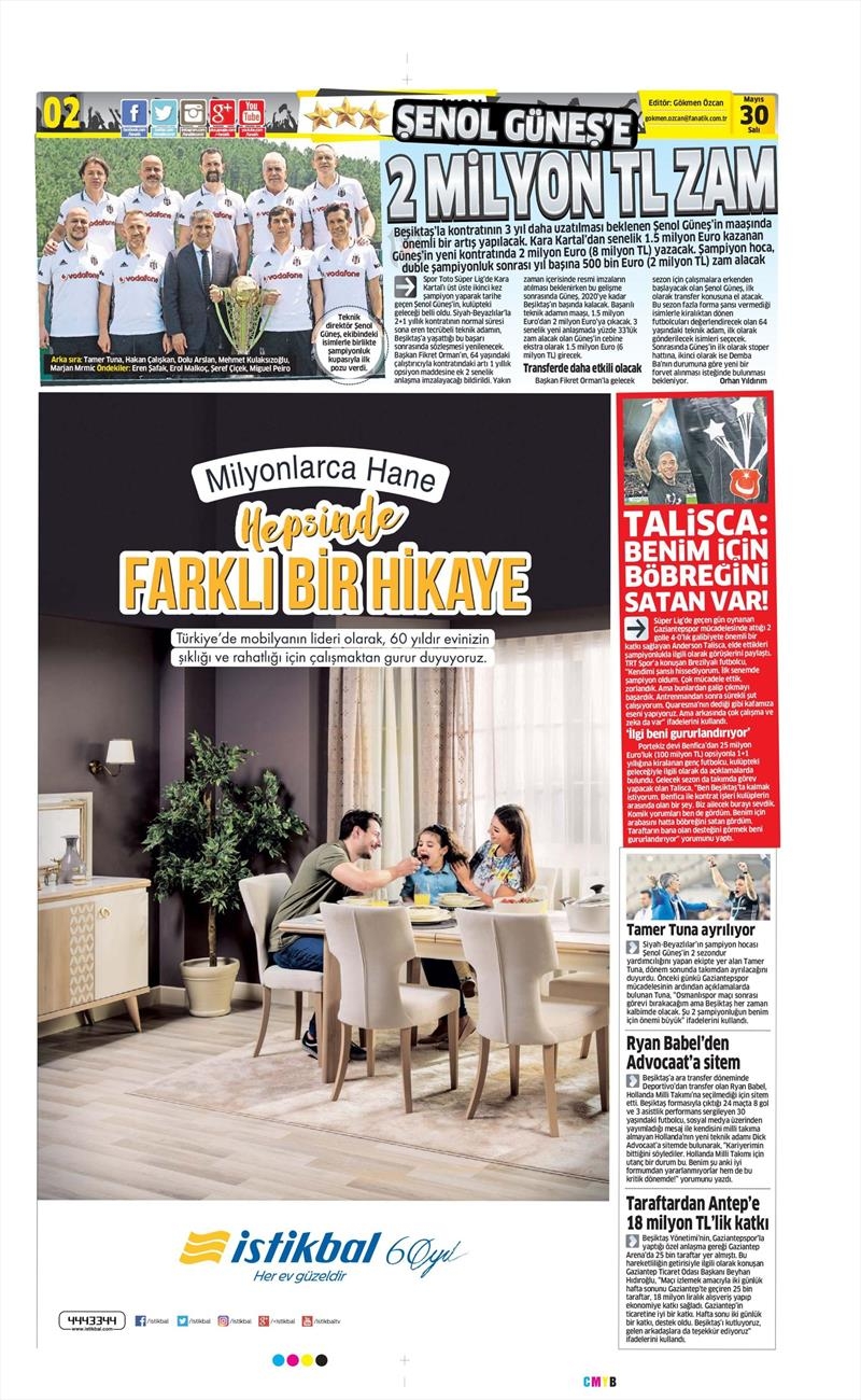 30 Mayıs 2017 | İşte gazetelerin Beşiktaş manşetleri - Görsel 13