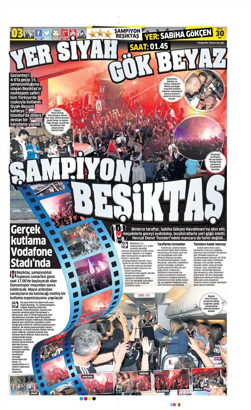 30 Mayıs 2017 | İşte gazetelerin Beşiktaş manşetleri - Görsel 14