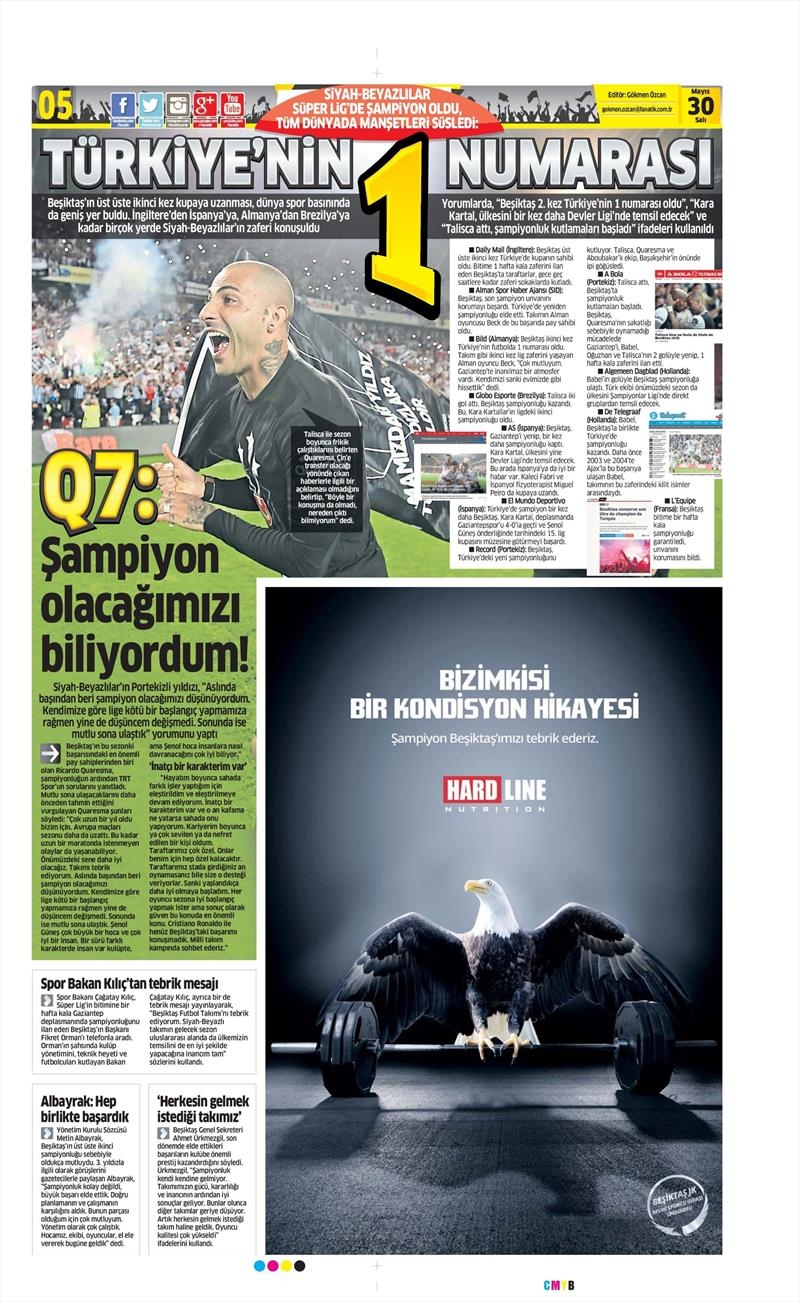 30 Mayıs 2017 | İşte gazetelerin Beşiktaş manşetleri - Görsel 16
