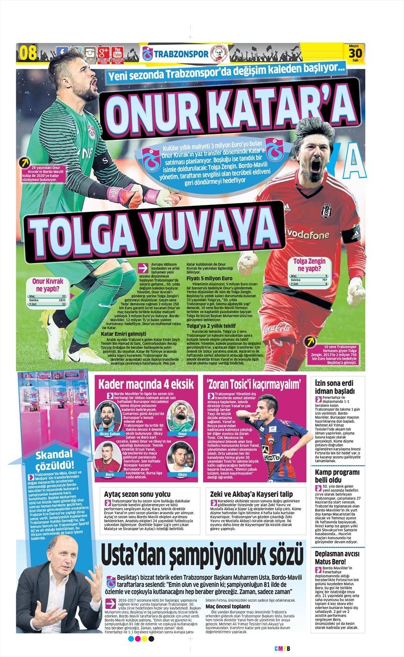 30 Mayıs 2017 | İşte gazetelerin Beşiktaş manşetleri - Görsel 18