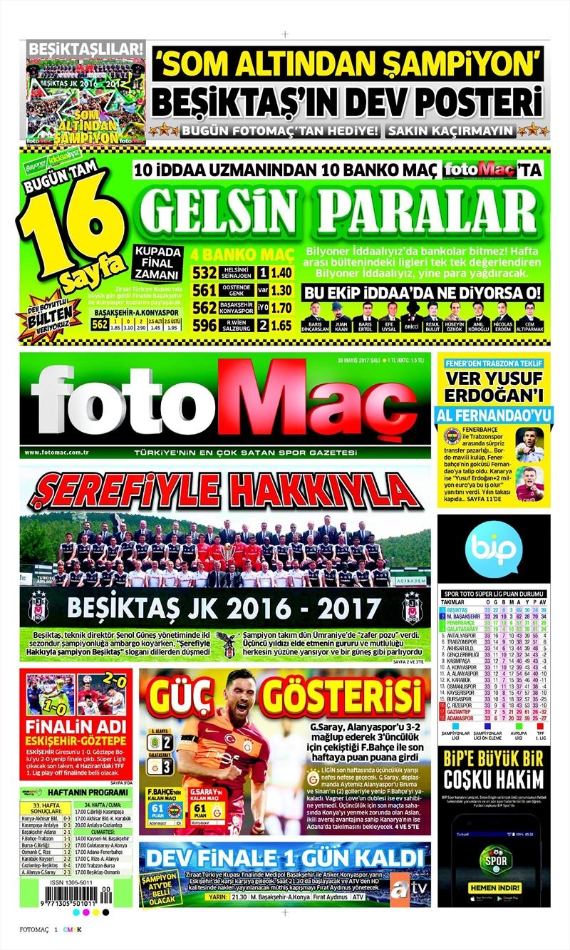 30 Mayıs 2017 | İşte gazetelerin Beşiktaş manşetleri - Görsel 19
