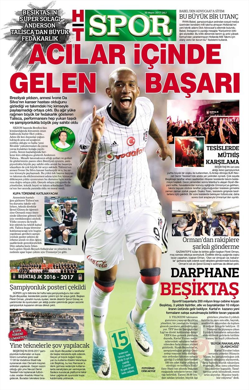 30 Mayıs 2017 | İşte gazetelerin Beşiktaş manşetleri - Görsel 23