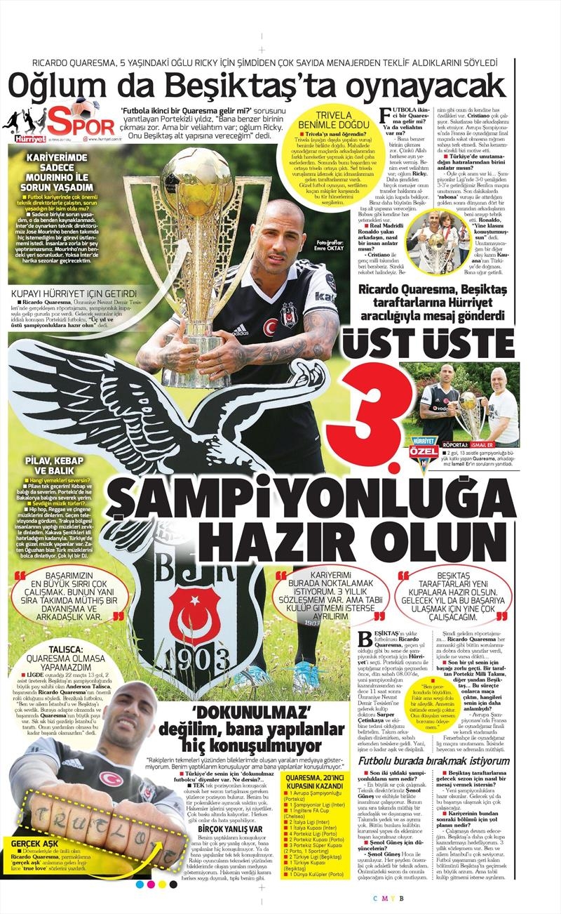 30 Mayıs 2017 | İşte gazetelerin Beşiktaş manşetleri - Görsel 26