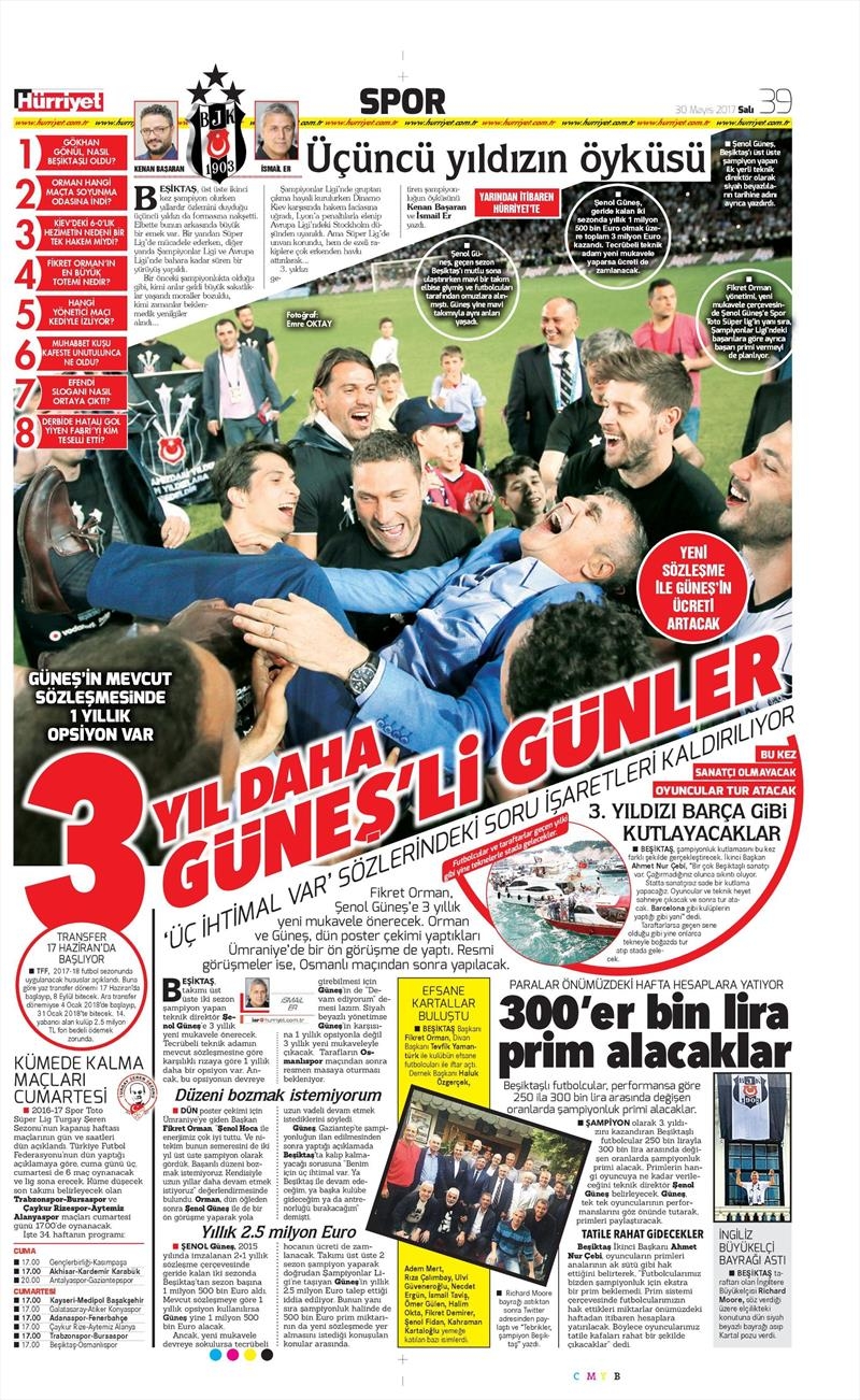 30 Mayıs 2017 | İşte gazetelerin Beşiktaş manşetleri - Görsel 27
