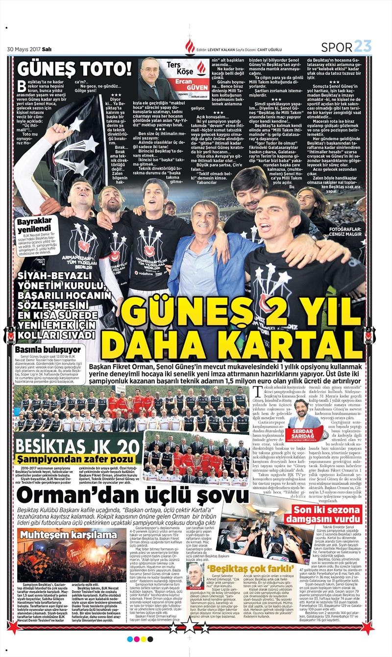 30 Mayıs 2017 | İşte gazetelerin Beşiktaş manşetleri - Görsel 28