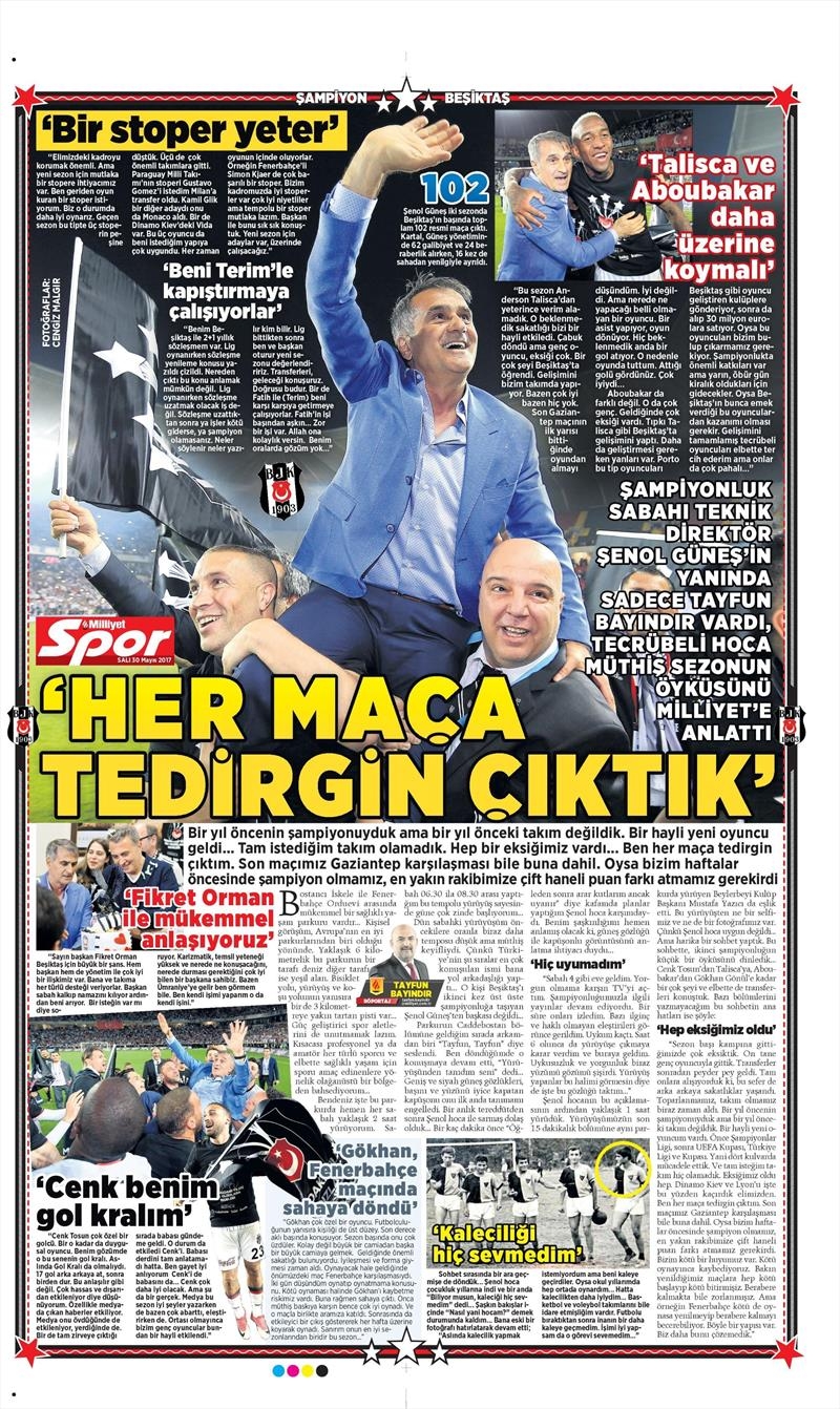 30 Mayıs 2017 | İşte gazetelerin Beşiktaş manşetleri - Görsel 29