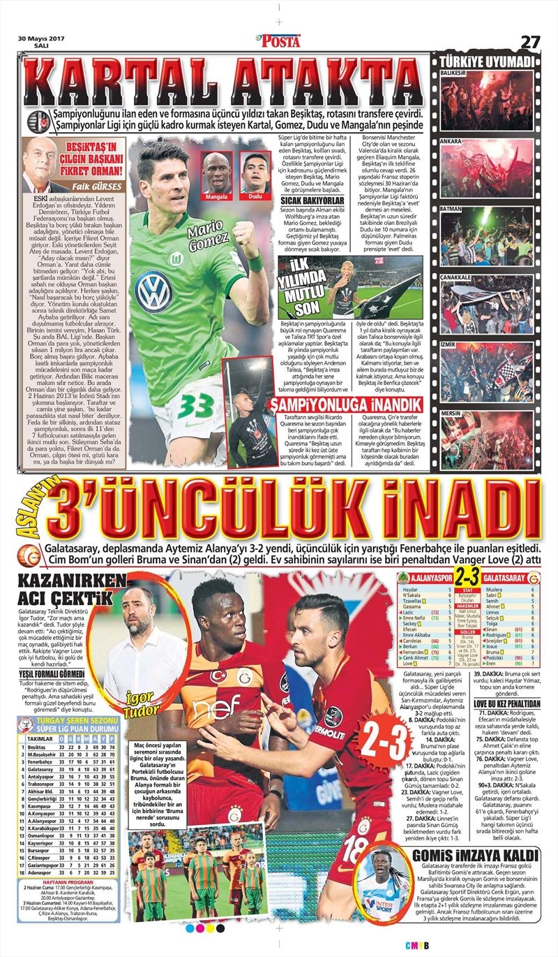 30 Mayıs 2017 | İşte gazetelerin Beşiktaş manşetleri - Görsel 31