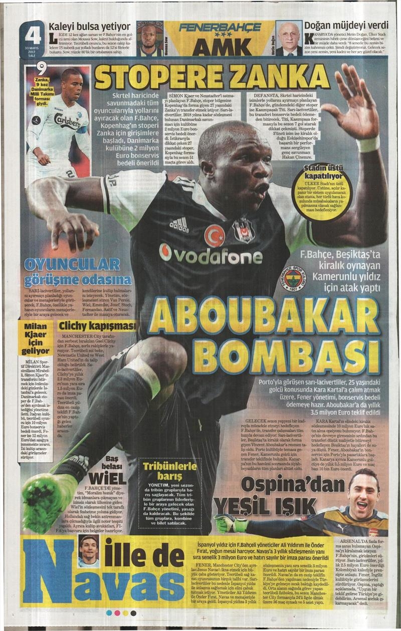 30 Mayıs 2017 | İşte gazetelerin Beşiktaş manşetleri - Görsel 4