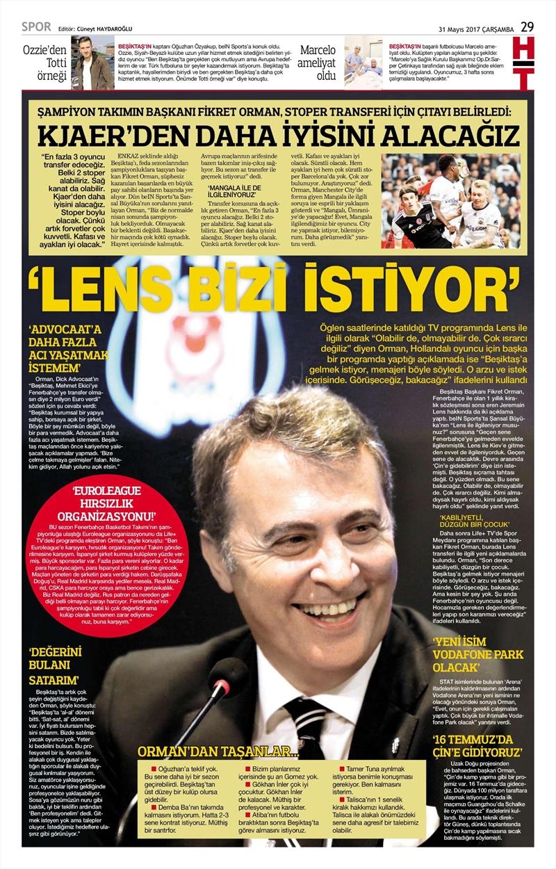 31 Mayıs 2017 | İşte gazetelerin Beşiktaş manşetleri - Görsel 11