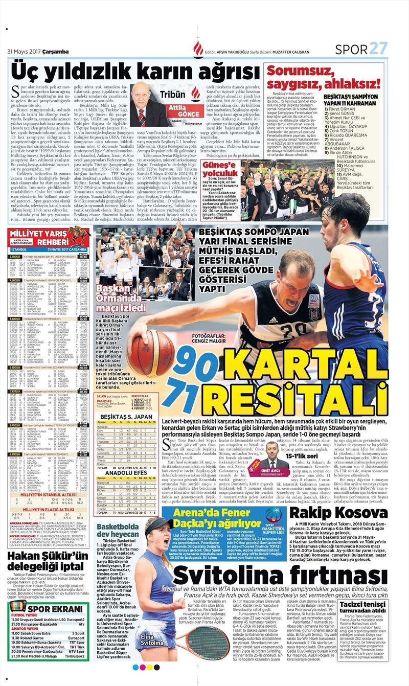 31 Mayıs 2017 | İşte gazetelerin Beşiktaş manşetleri - Görsel 17
