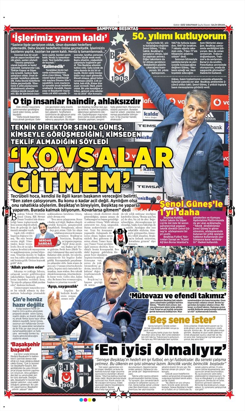 31 Mayıs 2017 | İşte gazetelerin Beşiktaş manşetleri - Görsel 23