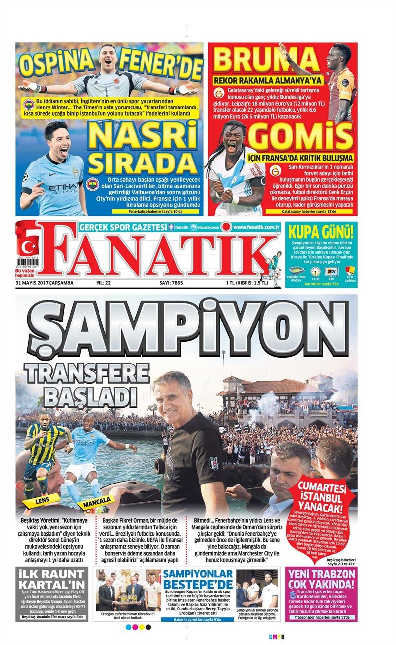 31 Mayıs 2017 | İşte gazetelerin Beşiktaş manşetleri - Görsel 24