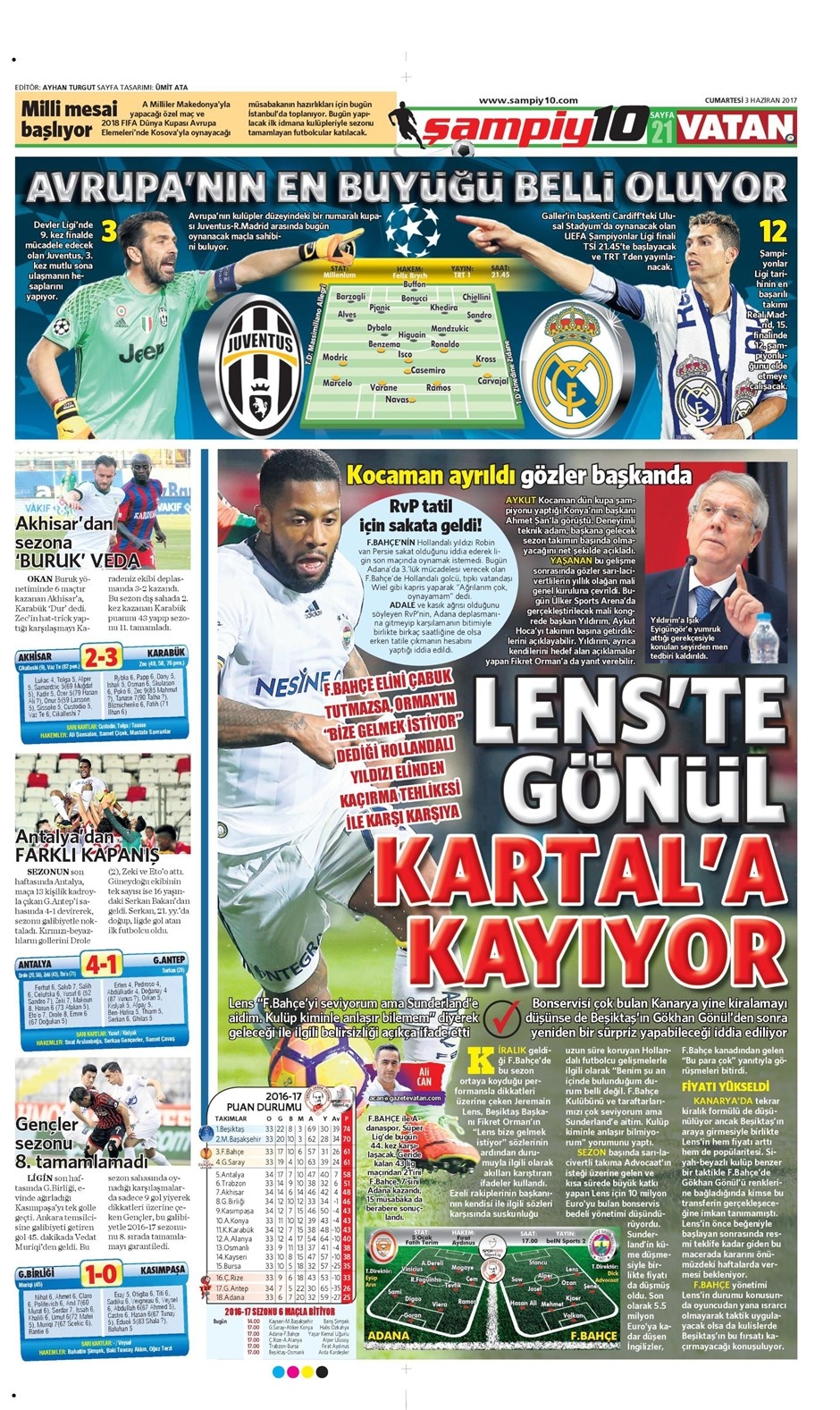 03 Haziran 2017 | İşte Gazetelerin Beşiktaş Manşetleri - Görsel 4