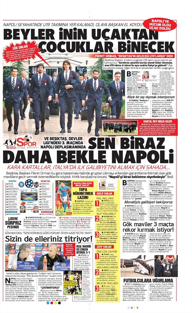 19 Ekim Çarşamba | Gazetelerin Beşiktaş Manşetleri - Görsel 11