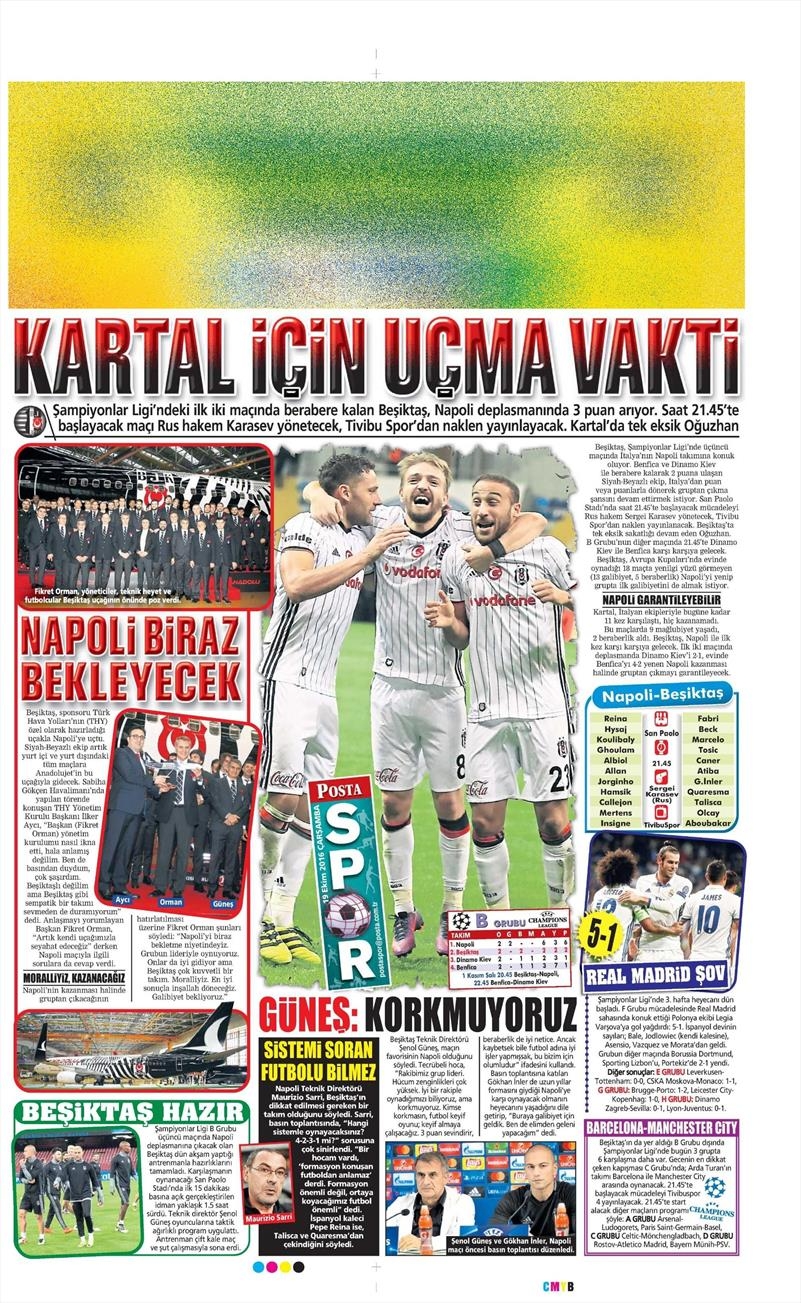 19 Ekim Çarşamba | Gazetelerin Beşiktaş Manşetleri - Görsel 14