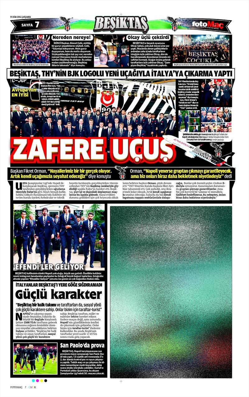 19 Ekim Çarşamba | Gazetelerin Beşiktaş Manşetleri - Görsel 7