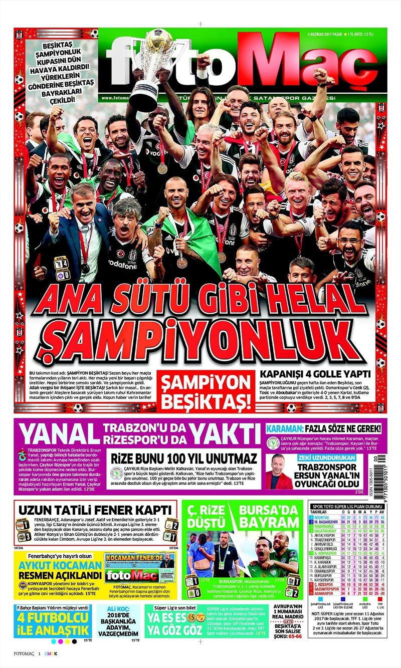 04 Haziran 2017 | Şampiyonun Gazete Manşetleri - Görsel 16