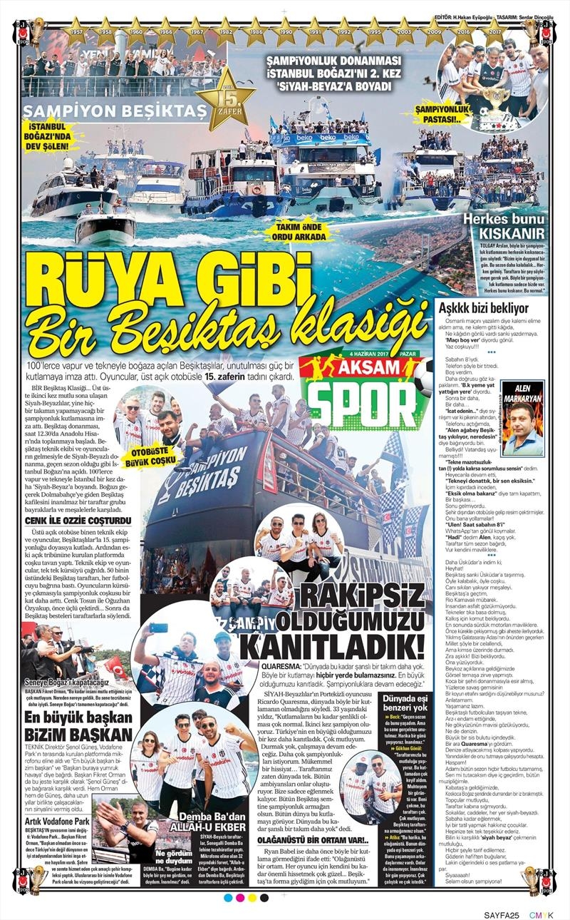 04 Haziran 2017 | Şampiyonun Gazete Manşetleri - Görsel 2