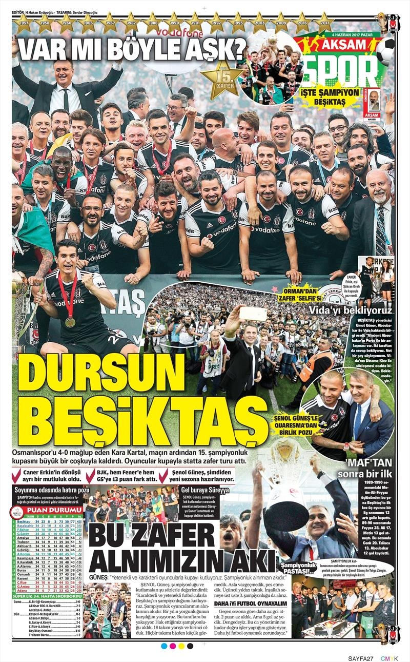 04 Haziran 2017 | Şampiyonun Gazete Manşetleri - Görsel 3