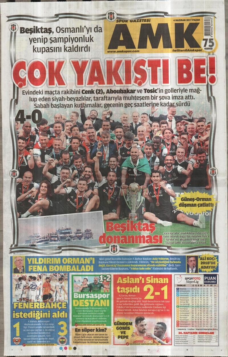 04 Haziran 2017 | Şampiyonun Gazete Manşetleri - Görsel 30