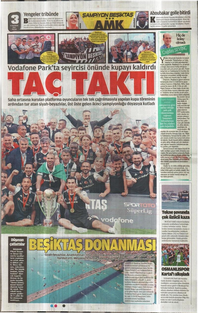 04 Haziran 2017 | Şampiyonun Gazete Manşetleri - Görsel 4