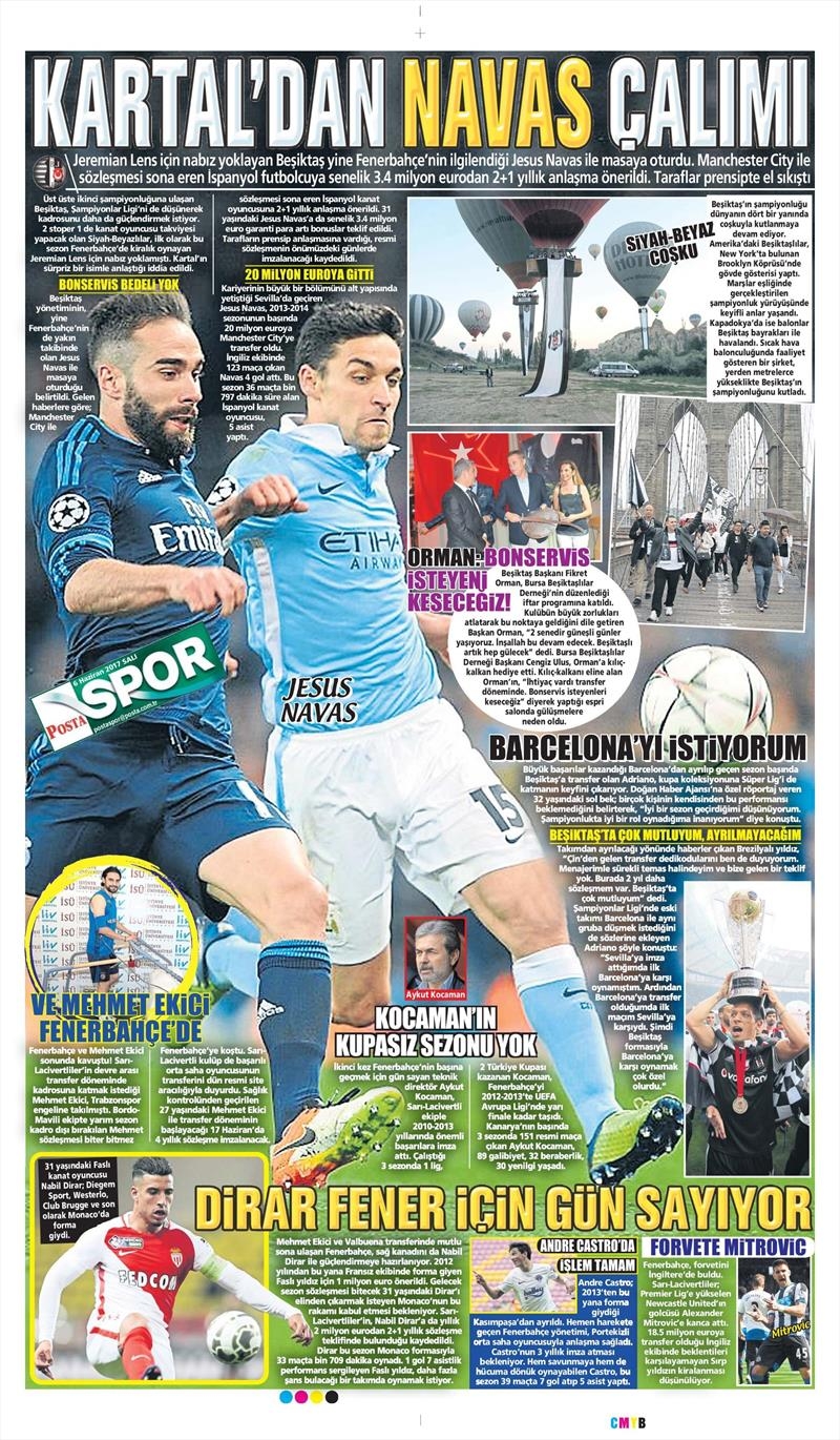 06 Haziran 2017 | Gazetelerin Beşiktaş Manşetleri - Görsel 13