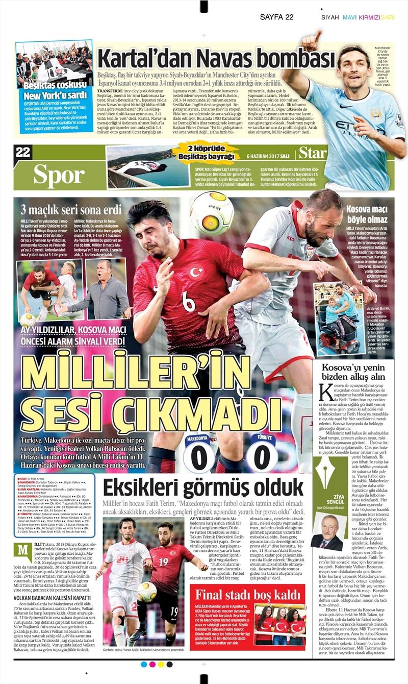 06 Haziran 2017 | Gazetelerin Beşiktaş Manşetleri - Görsel 15