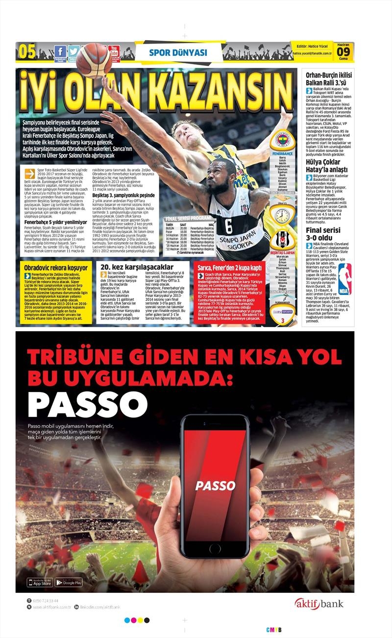 09 Haziran 2017 | Gazetelerin Beşiktaş Manşetleri - Görsel 10