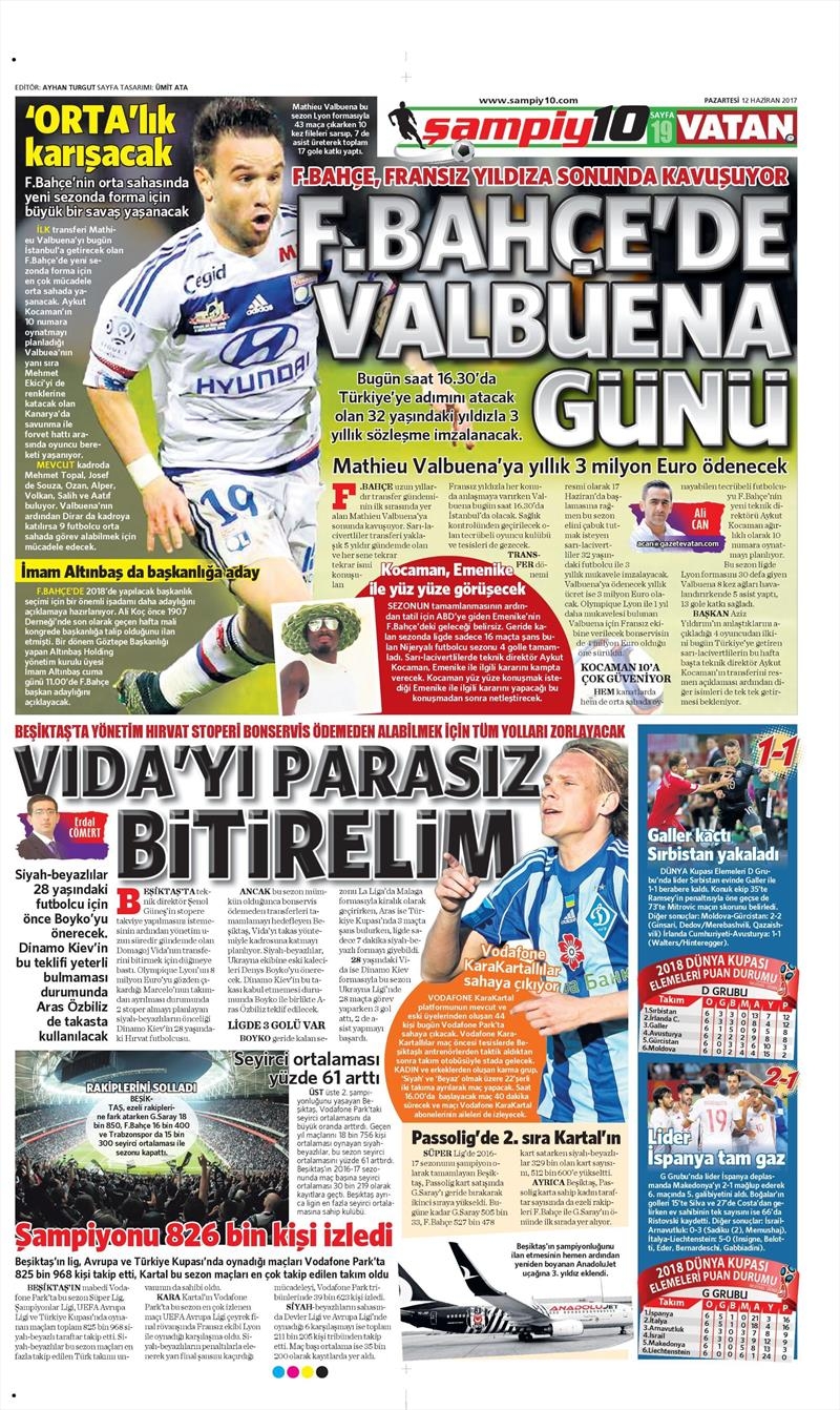 12 Haziran 2017 | İşte Gazetelerin Beşiktaş manşetleri - Görsel 11