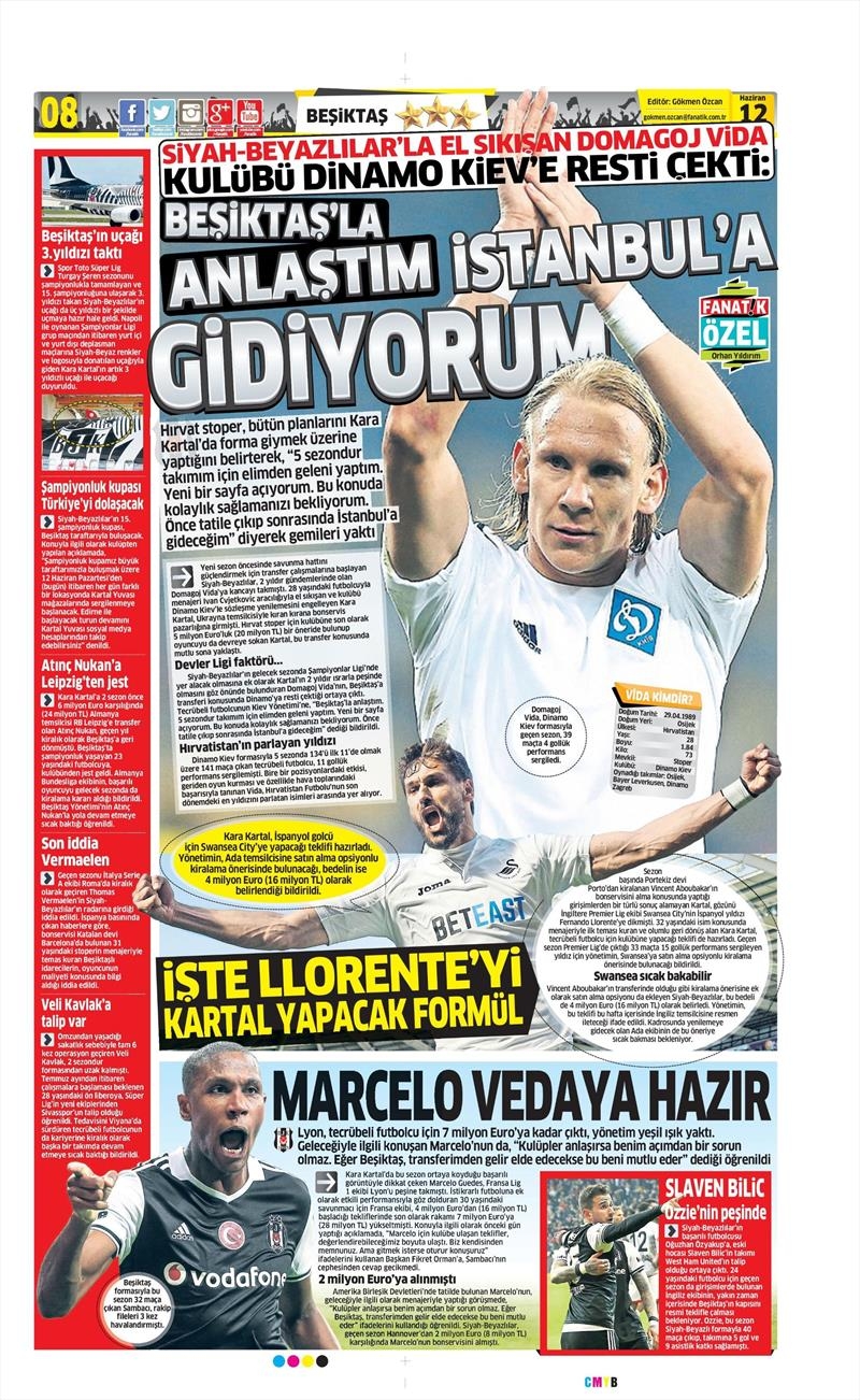 12 Haziran 2017 | İşte Gazetelerin Beşiktaş manşetleri - Görsel 5