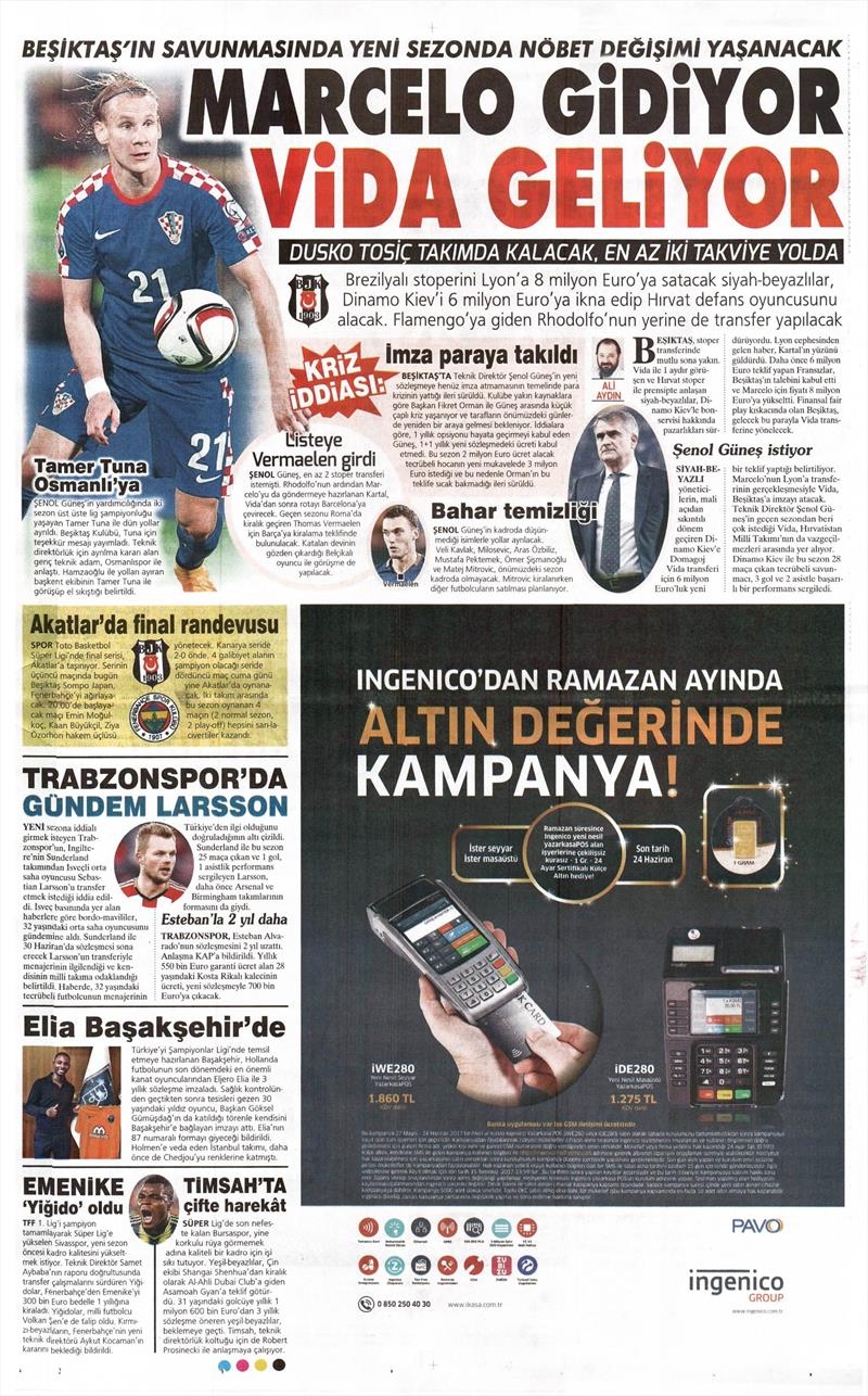 14 Haziran 2017 | İşte gazetelerin Beşiktaş manşetleri - Görsel 12