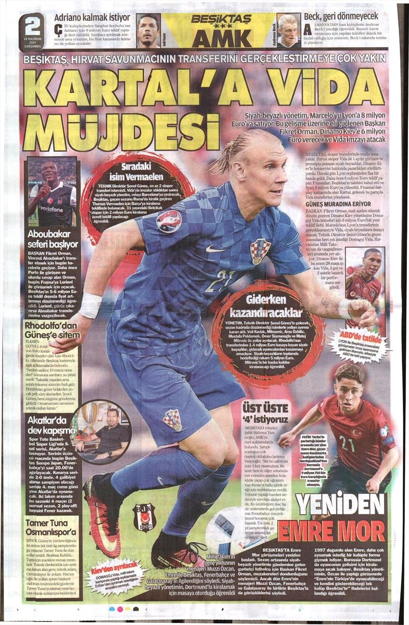 14 Haziran 2017 | İşte gazetelerin Beşiktaş manşetleri - Görsel 14