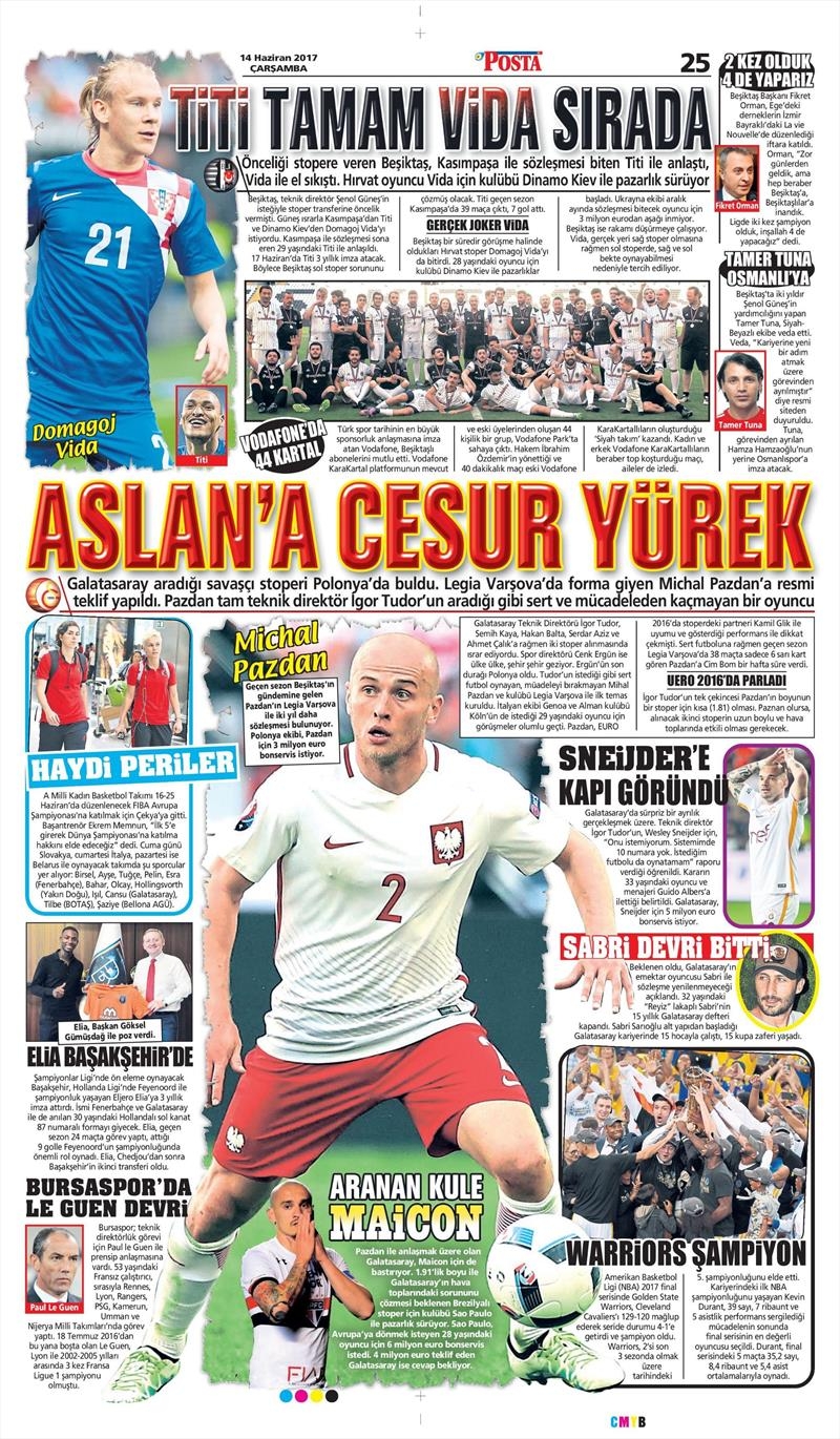 14 Haziran 2017 | İşte gazetelerin Beşiktaş manşetleri - Görsel 5