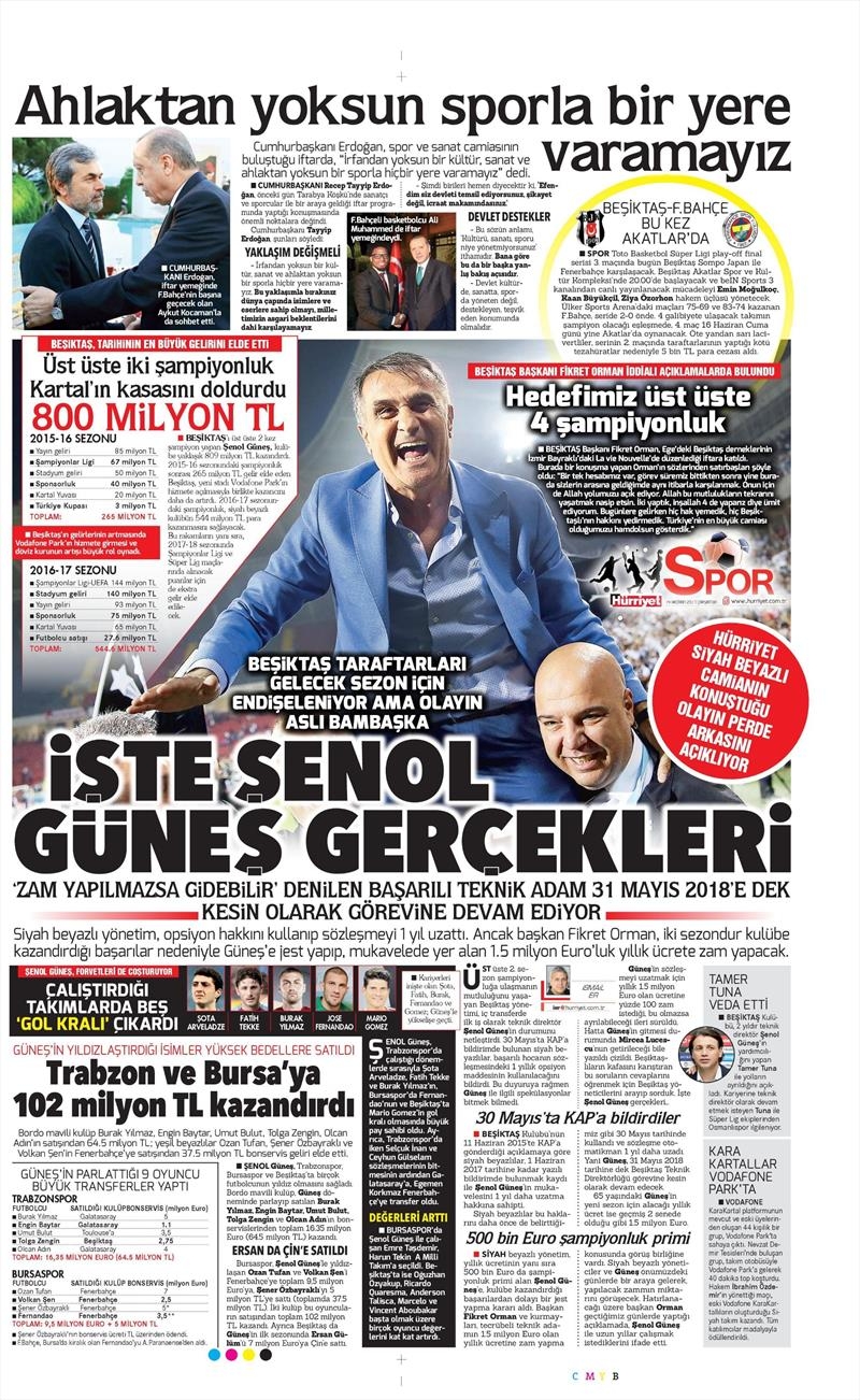 14 Haziran 2017 | İşte gazetelerin Beşiktaş manşetleri - Görsel 8
