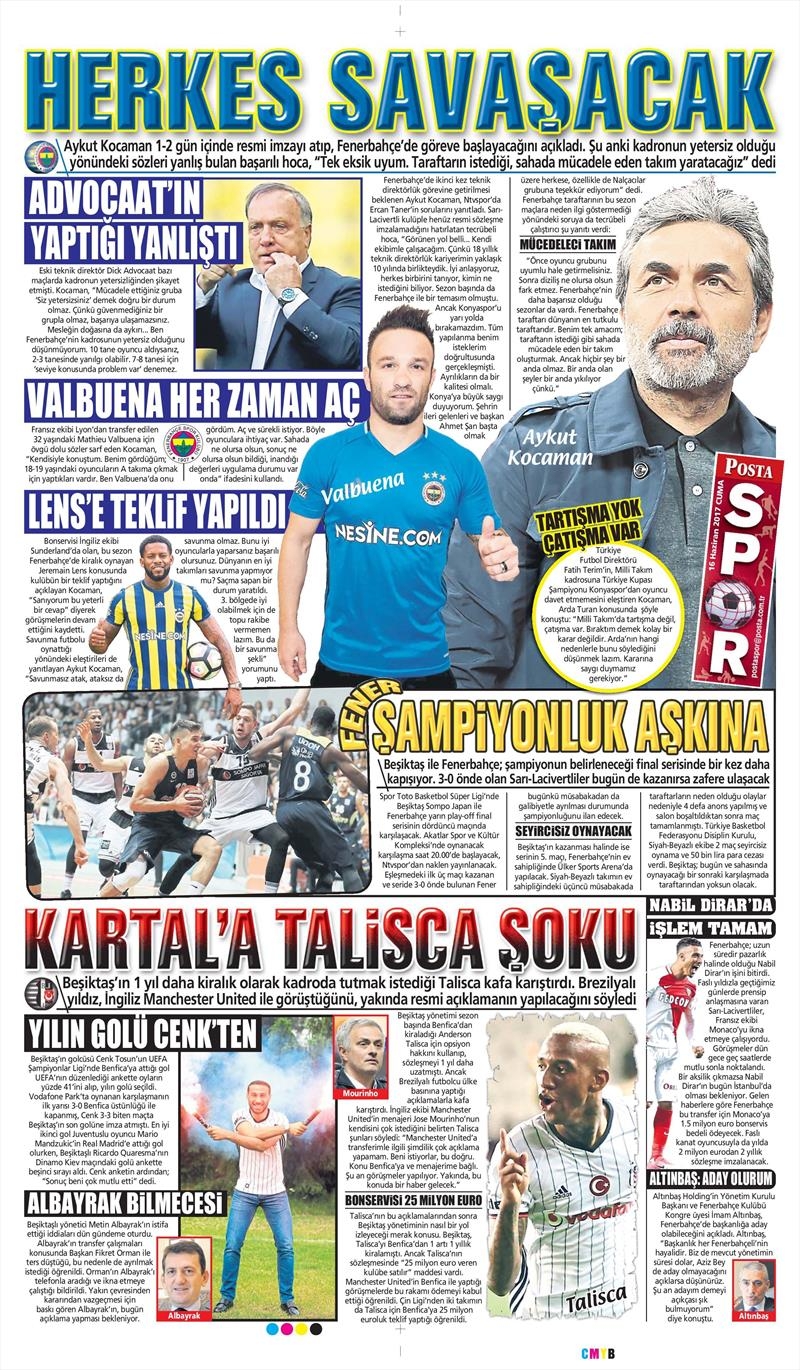 16 Haziran 2017 | İşte gazetelerin Beşiktaş manşetleri - Görsel 4