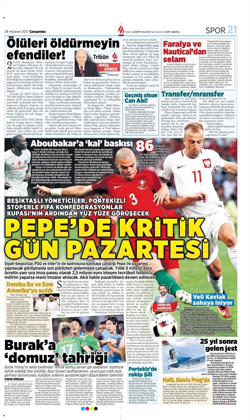 28 Haziran 2017 | İşte gazetelerin Beşiktaş manşetleri - Görsel 9