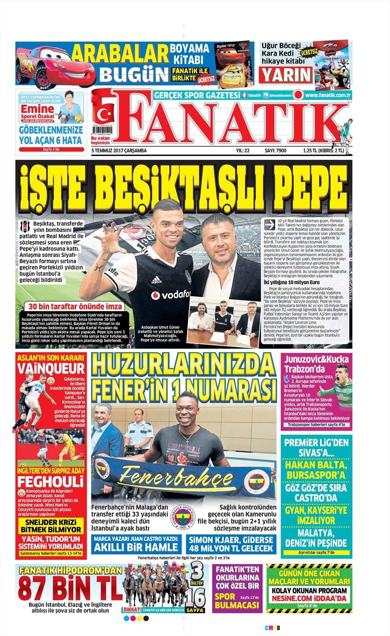 05 Temmuz 2017 | Gazetelerin Beşiktaş Manşetleri - Görsel 4