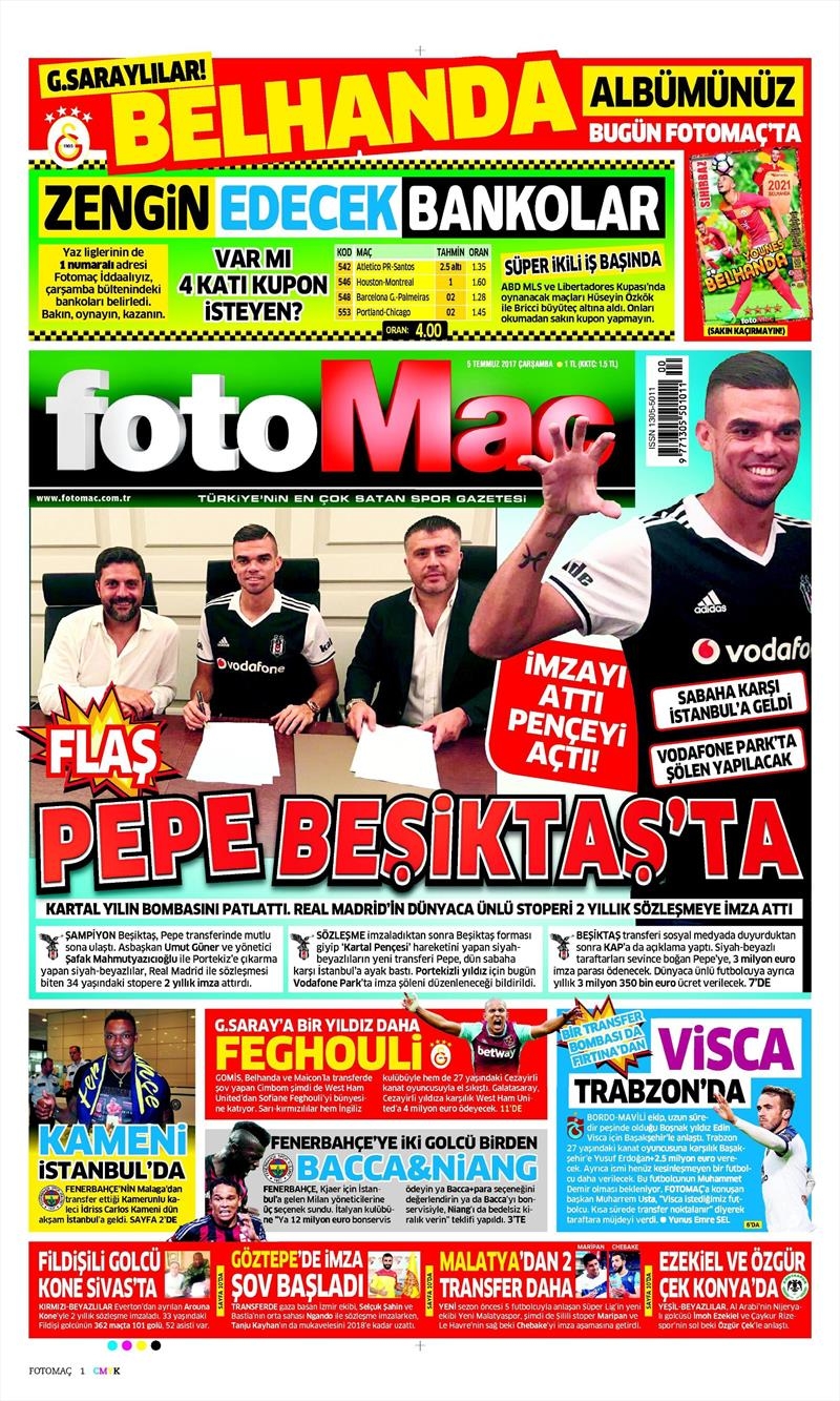 05 Temmuz 2017 | Gazetelerin Beşiktaş Manşetleri - Görsel 5