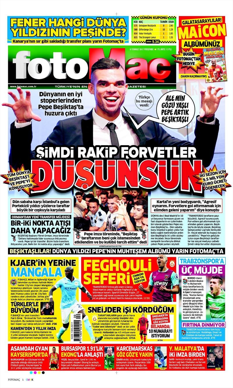 06 Temmuz 2017 | Gazetelerin Beşiktaş Manşetleri - Görsel 7