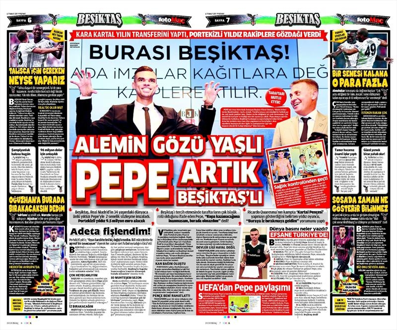 06 Temmuz 2017 | Gazetelerin Beşiktaş Manşetleri - Görsel 8