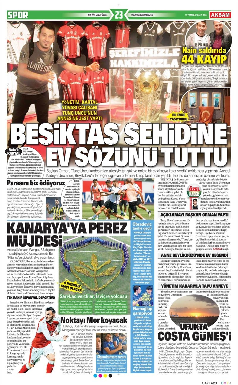 11 Temmuz 2017 | İşte gazetelerin Beşiktaş manşetleri - Görsel 2
