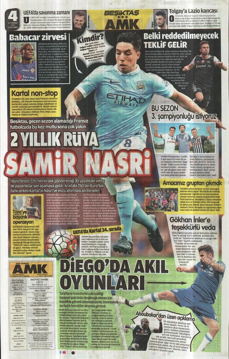 12 Temmuz 2017 | İşte gazetelerin Beşiktaş manşetleri - Görsel 6