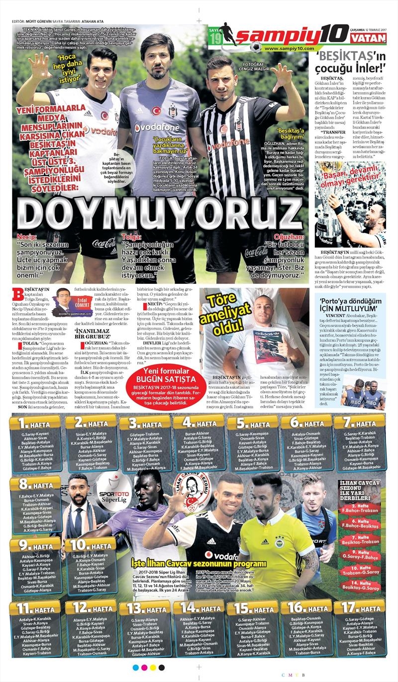 12 Temmuz 2017 | İşte gazetelerin Beşiktaş manşetleri - Görsel 9