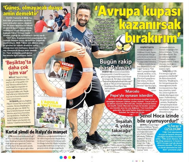 27 Temmuz 2017 | İşte gazetelerin Beşiktaş manşetleri - Görsel 5