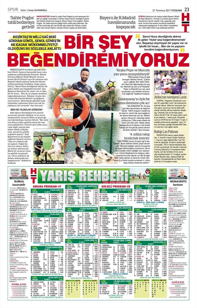 27 Temmuz 2017 | İşte gazetelerin Beşiktaş manşetleri - Görsel 7