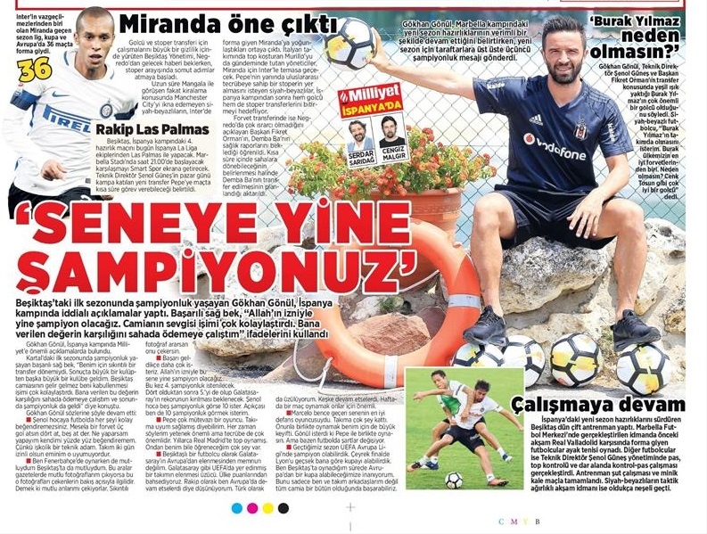 27 Temmuz 2017 | İşte gazetelerin Beşiktaş manşetleri - Görsel 9