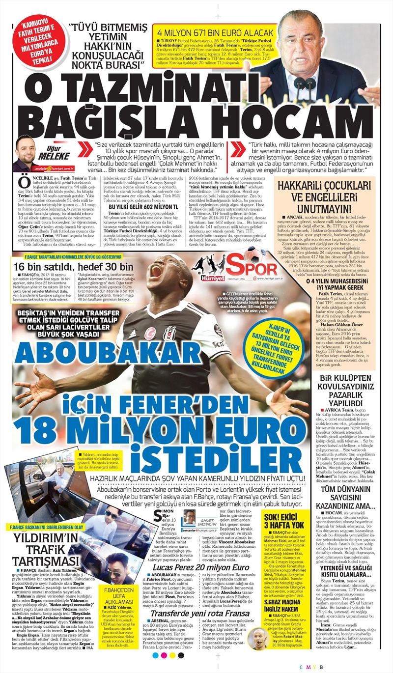 01 Ağustos 2017 | Gazetelerin Beşiktaş Manşetleri - Görsel 10