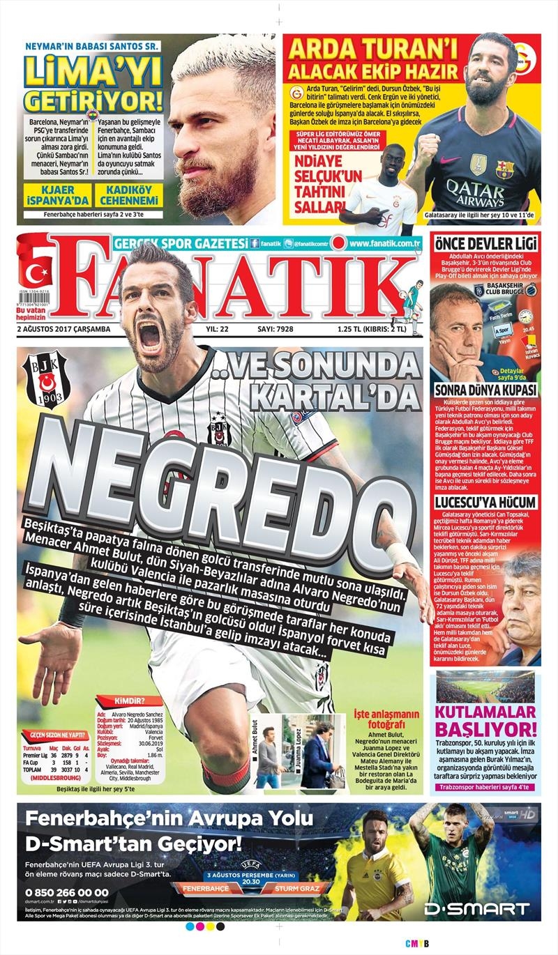 02 Ağustos 2017 | Gazetelerin Beşiktaş Manşetleri - Görsel 4