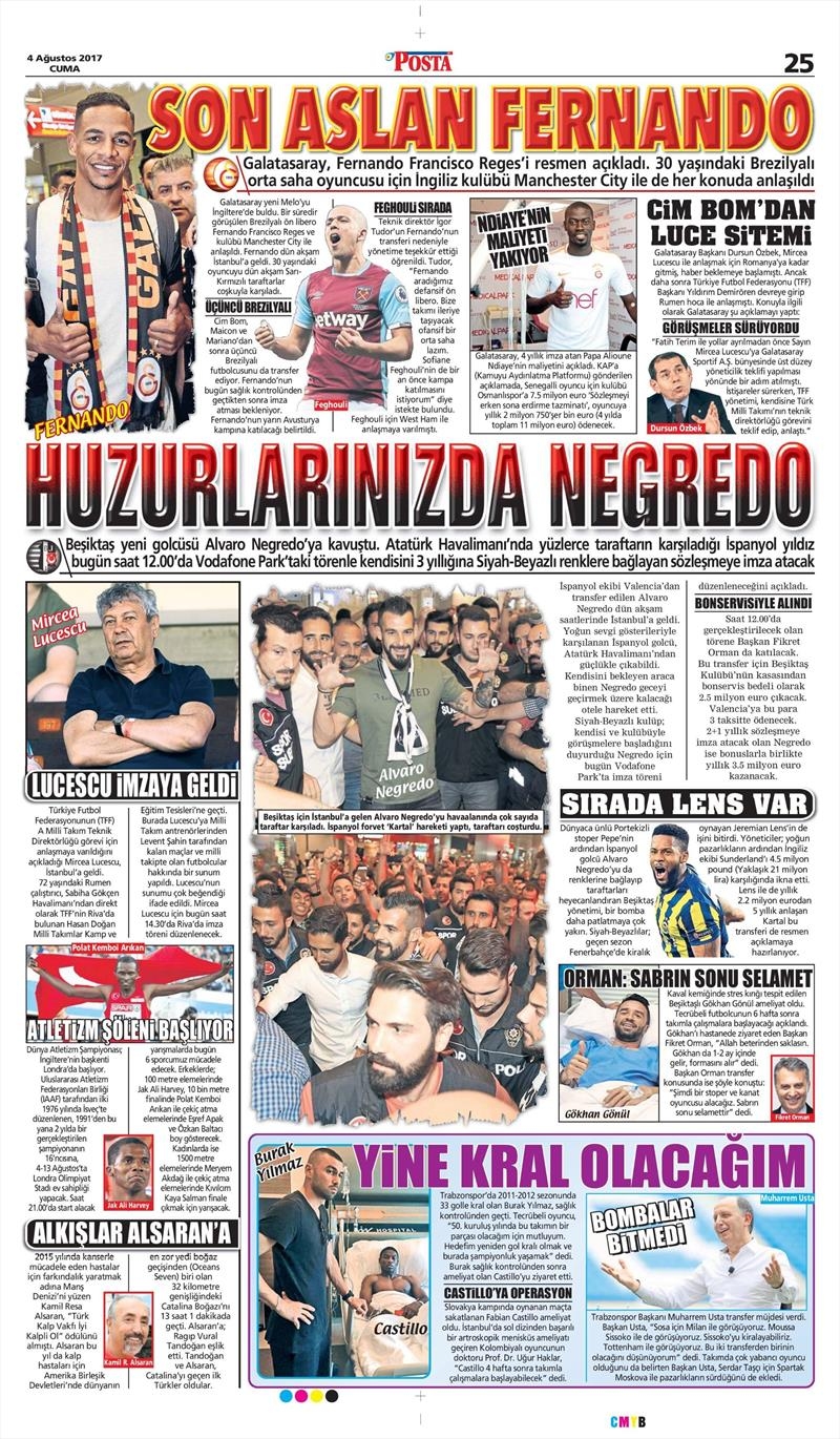 4 Ağustos 2017 | İşte gazetelerin Beşiktaş manşetleri - Görsel 5