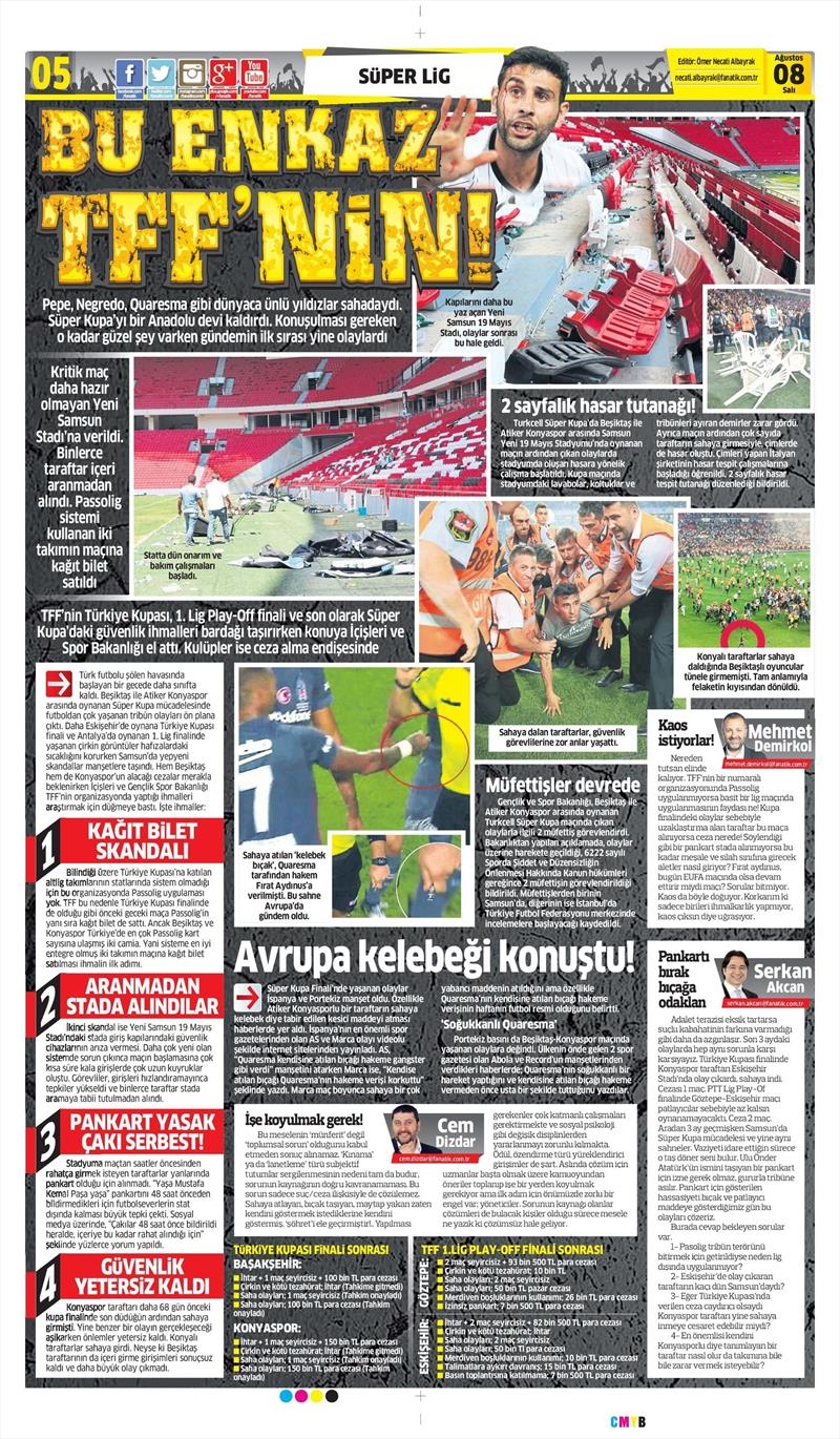 8 Ağustos 2017 | İşte gazetelerin Beşiktaş manşetleri - Görsel 1